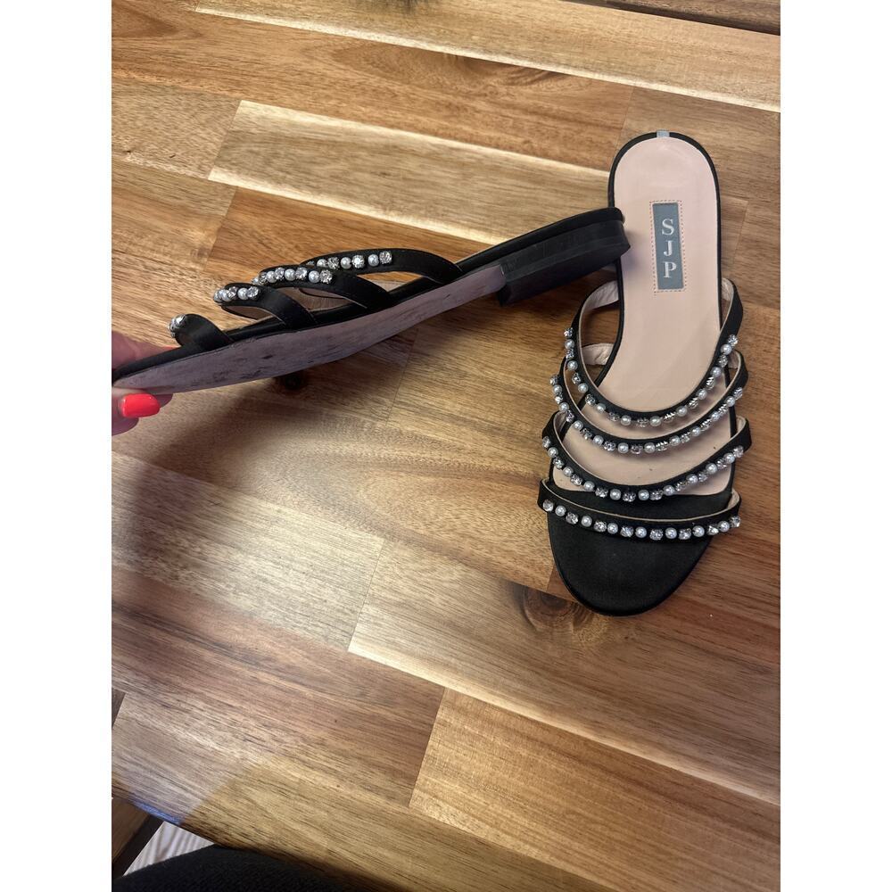 Sjp By Sarah Jessica Parker Slip On Sandals W Embellishments Women’s 38 — image 3 of 5